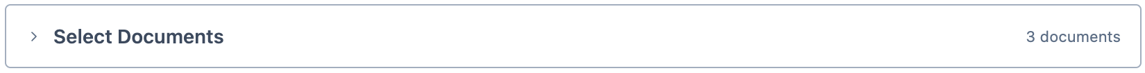 The Document Selector in its default, collapsed state.
