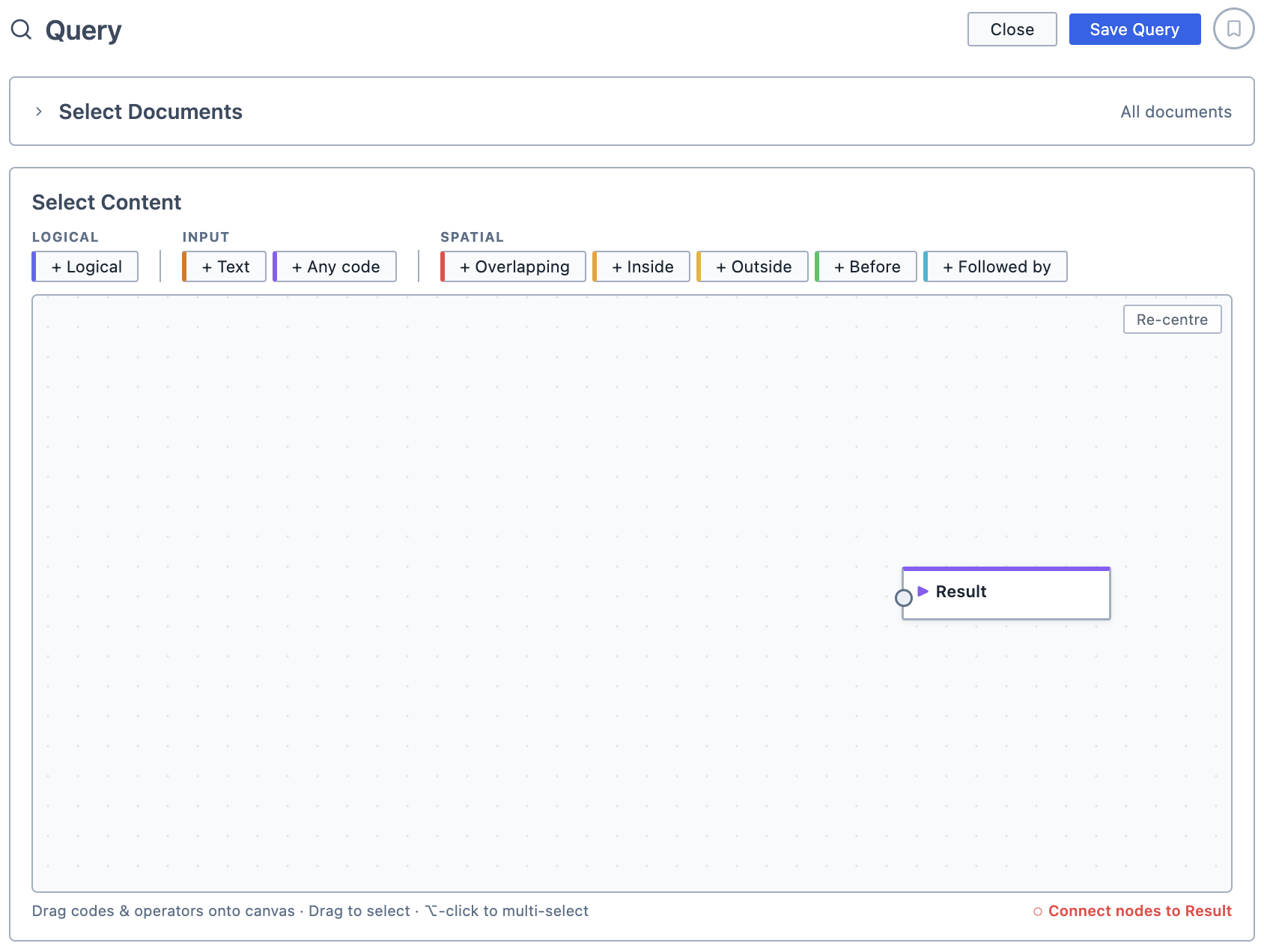 The empty query builder.