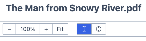 The PDF toolbar